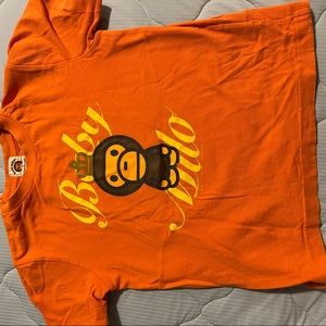 Orange baby Milo Bape kids t-shirt size 120